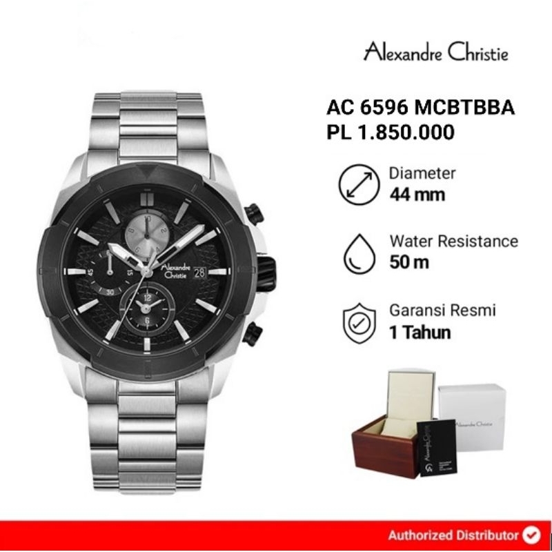 Jam Tangan Pria Alexandre Christie 6596 / AC 6596 Original