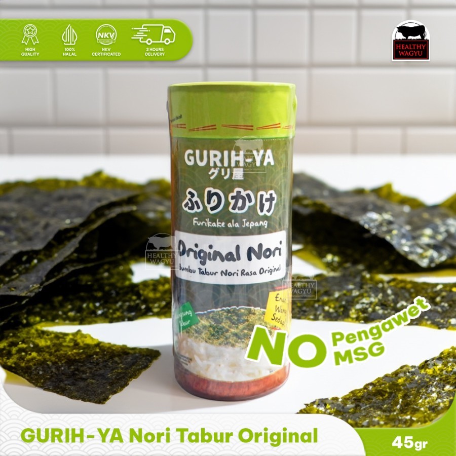 

Gurih-Ya Nori Rumput Laut Tabur Original Seaweed Flakes 45gr Healthy Wagyu