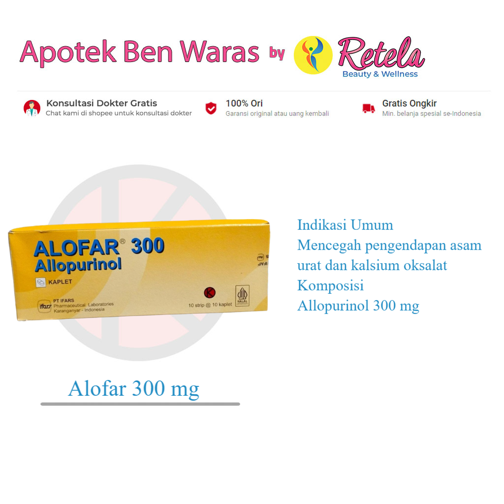 Alofar 300 mg 10 Kaplet / Allopurinol