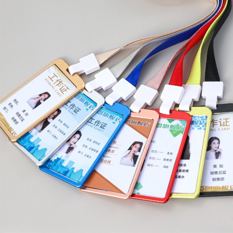 

Aluminium ID Card Holder bahan alumunium bermutu tempat id card metal / kartu pegawai-YuanYuanMall