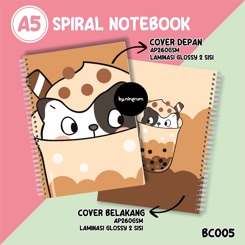 

Buku Catatan Spiral Notebook A5 [BC005] Jurnal Aesthetic Line Blank Tema Kucing Lucu Bubble Cat