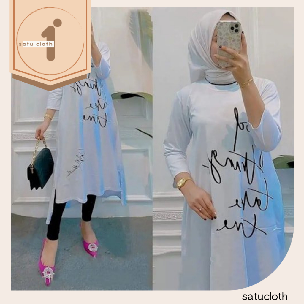 Ditya Midi Dress - Dress Wanita Tunik