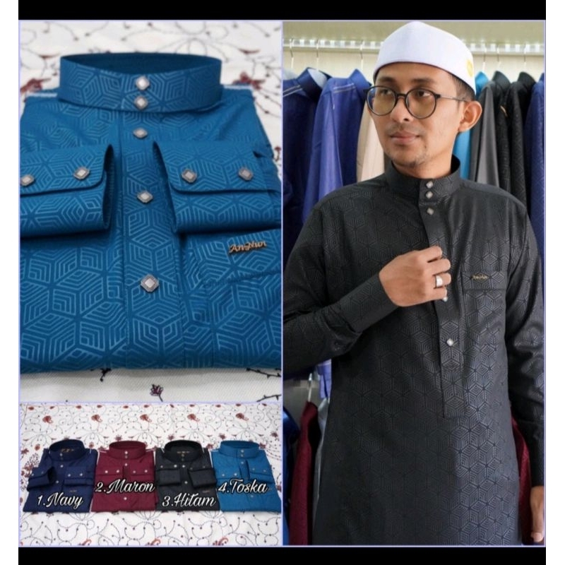 gamis/jubah annun sultan wolfis motif salju