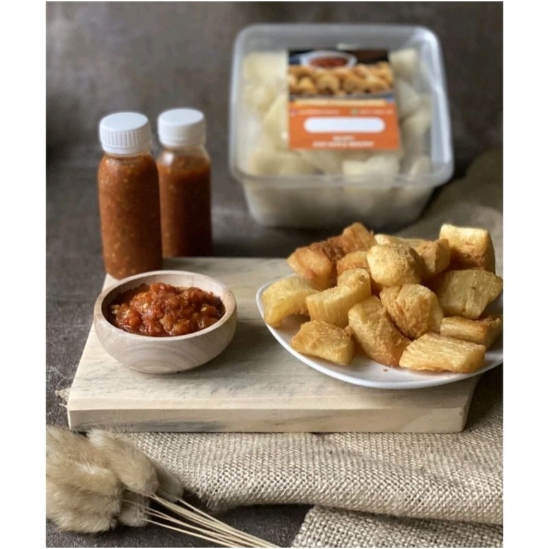 

Singkong Makasar Frozen siap goreng isi 700gr dapat sambel terasi