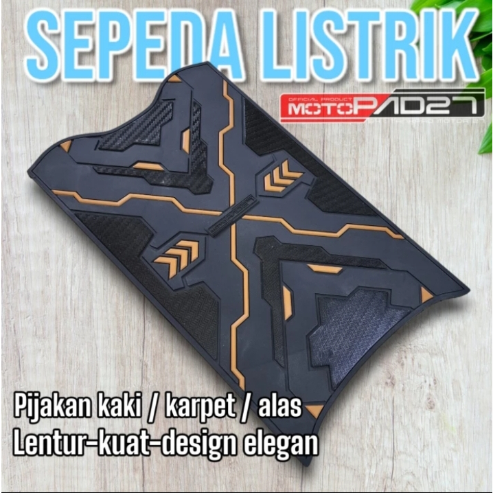 Karpet Pijakan Kaki Motor Listrik Uwinfly/Goda/Exotic/Genio Premium
