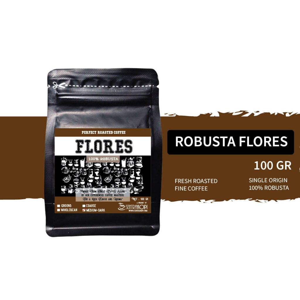 

Sentra Kopi Robusta Flores 100 Gram - Bubuk / Biji - Premium Robusta Coffee