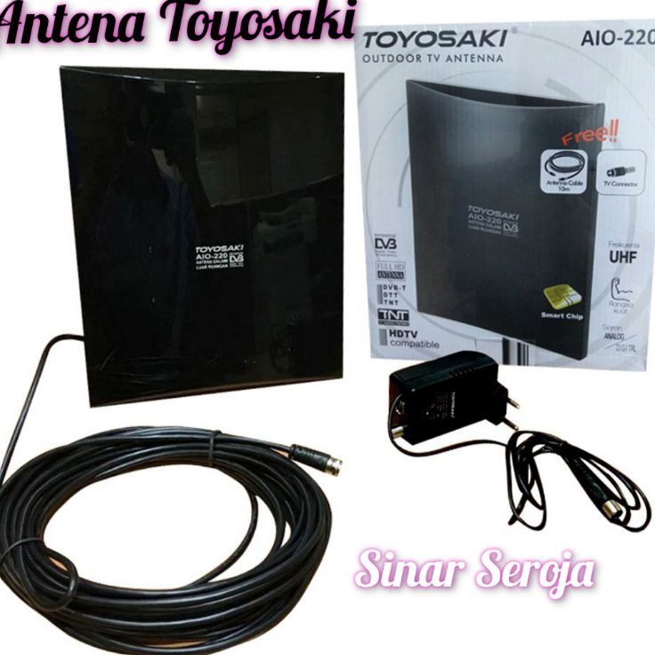 Antena Tv Aio 228 USB Aio 235 Aio 22 Aio 2  Adaptor Toyosaki 989 OutdoorIndoorAntena Tv Bisa Luar Dalam