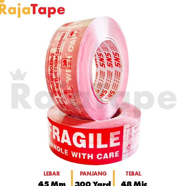

Terlaku Lakban Unboxing Fragile 3 Yard x 45 Mm x 48 Mic Sticky N Strong SNS
