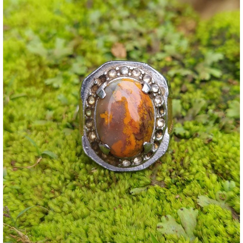 batu akik cincin pancawarna Garut Cristal material Darson siap pakai