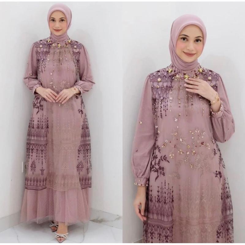 KAYLA DRESS MANIKA SARAH THE LABEL MAUVE