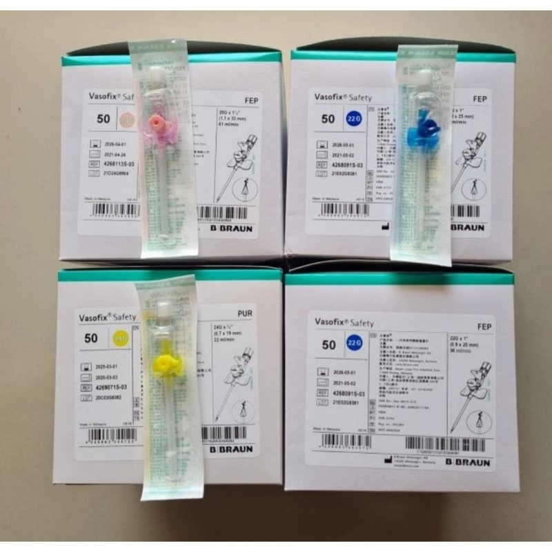 Vasofix Safety No G18, 20,22,24 Vasofix B Braun