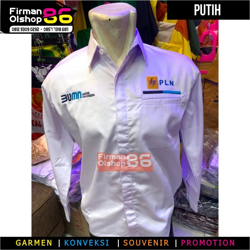 Kemeja BUMN PLN Seragam BUMN PLN Baju BUMN PLN lengan panjang new