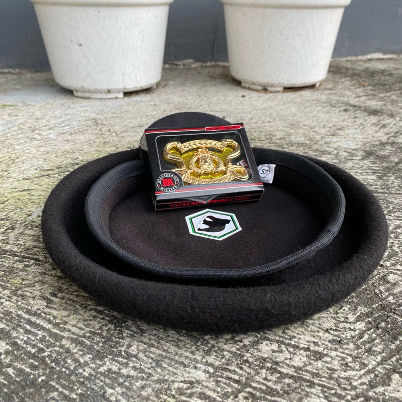 TOPI BARET COKLAT SABHARA - POLRI