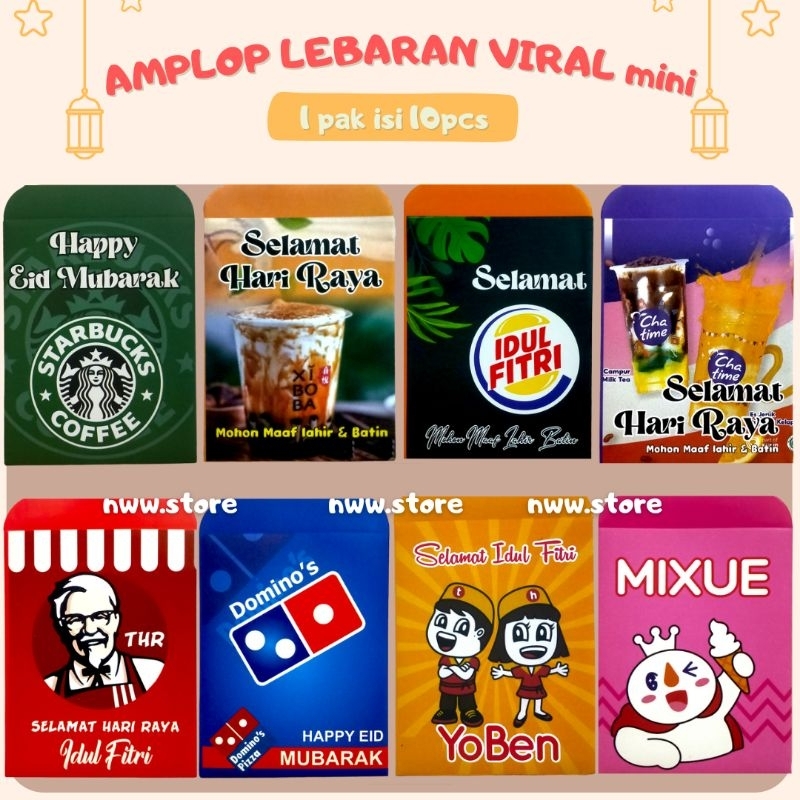 

AMPLOP LEBARAN IDUL FITRI SNACK MINI ISI 10PCS VIRAL 2024