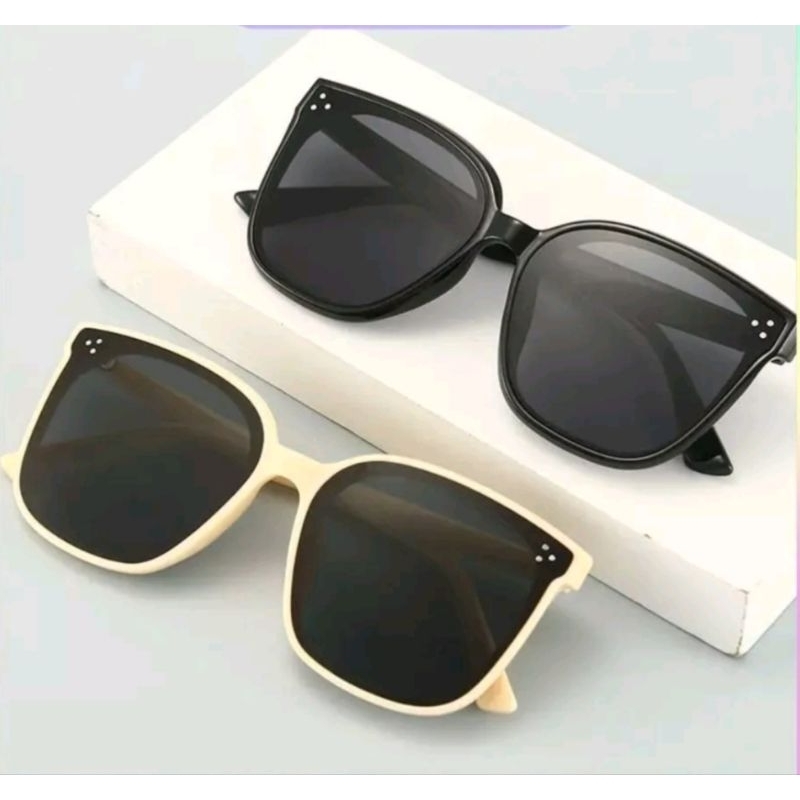 Kacamata Kotak Hitam Putih Korea Fashion Wanita Pria