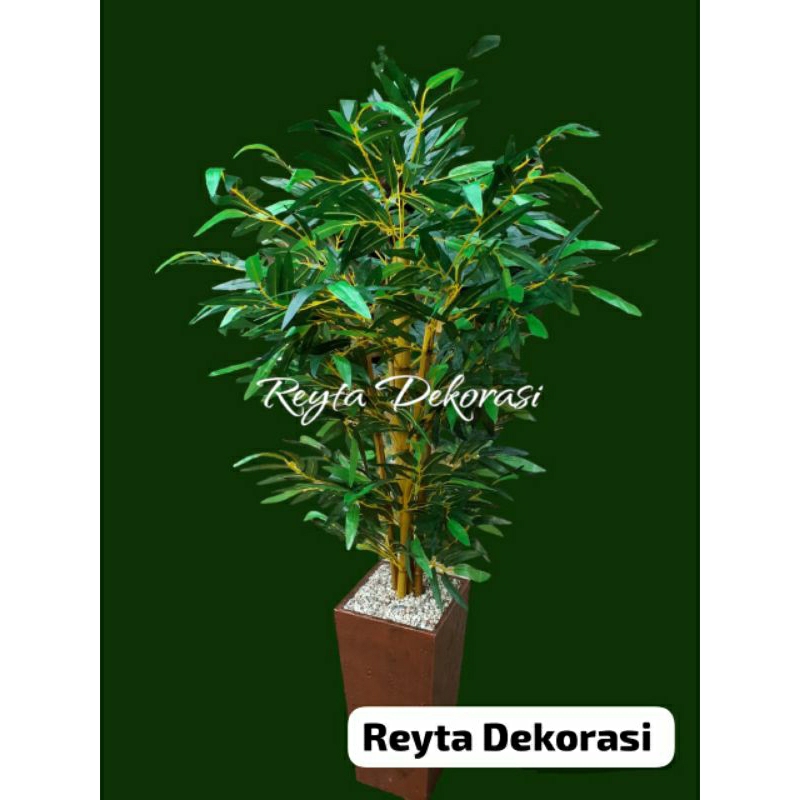 Pohon Bambu tinggi 120cm/bunga Hias Plastik/bunga Artificial/pohon Dekorasi/pohon bambu