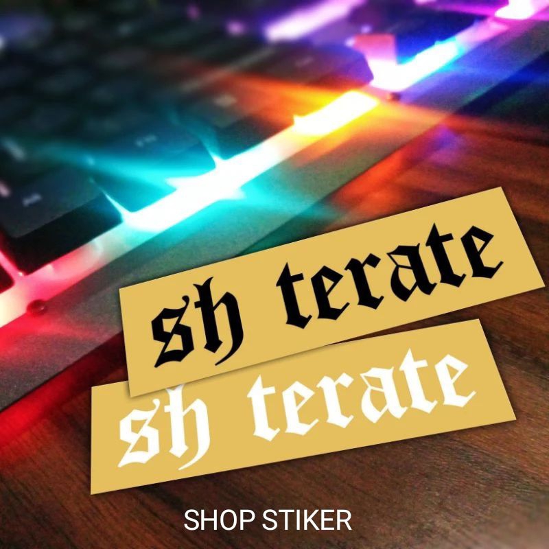 Stiker sticker PSHT sh Terate tulisan biasa simpel baru viral