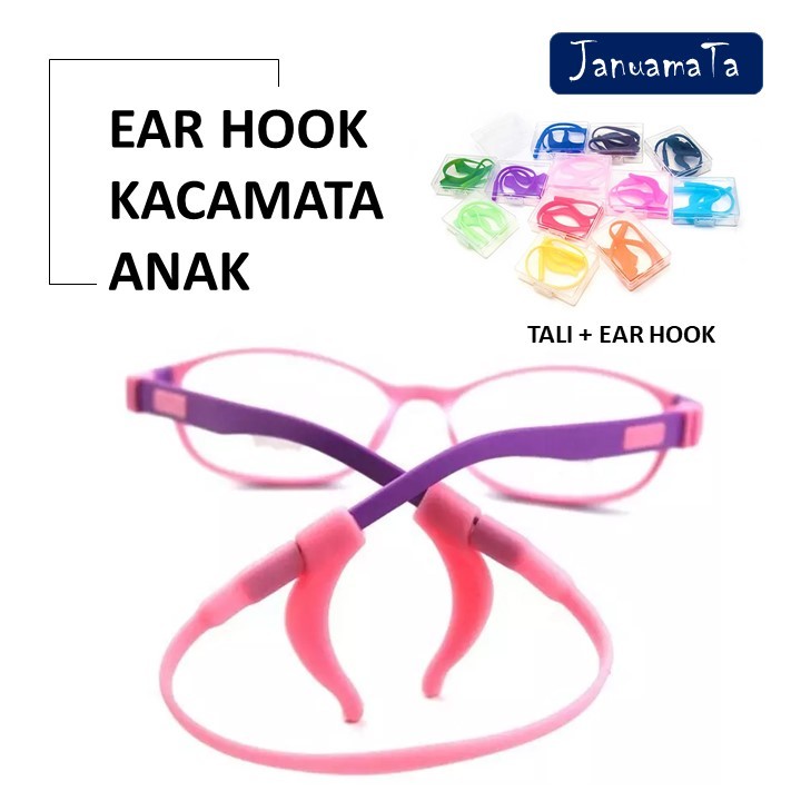 Tali Kacamata Anak | Pengait Kacamata Anak Set | Ear Hook Kacamata dan Strap Tali Kacamata