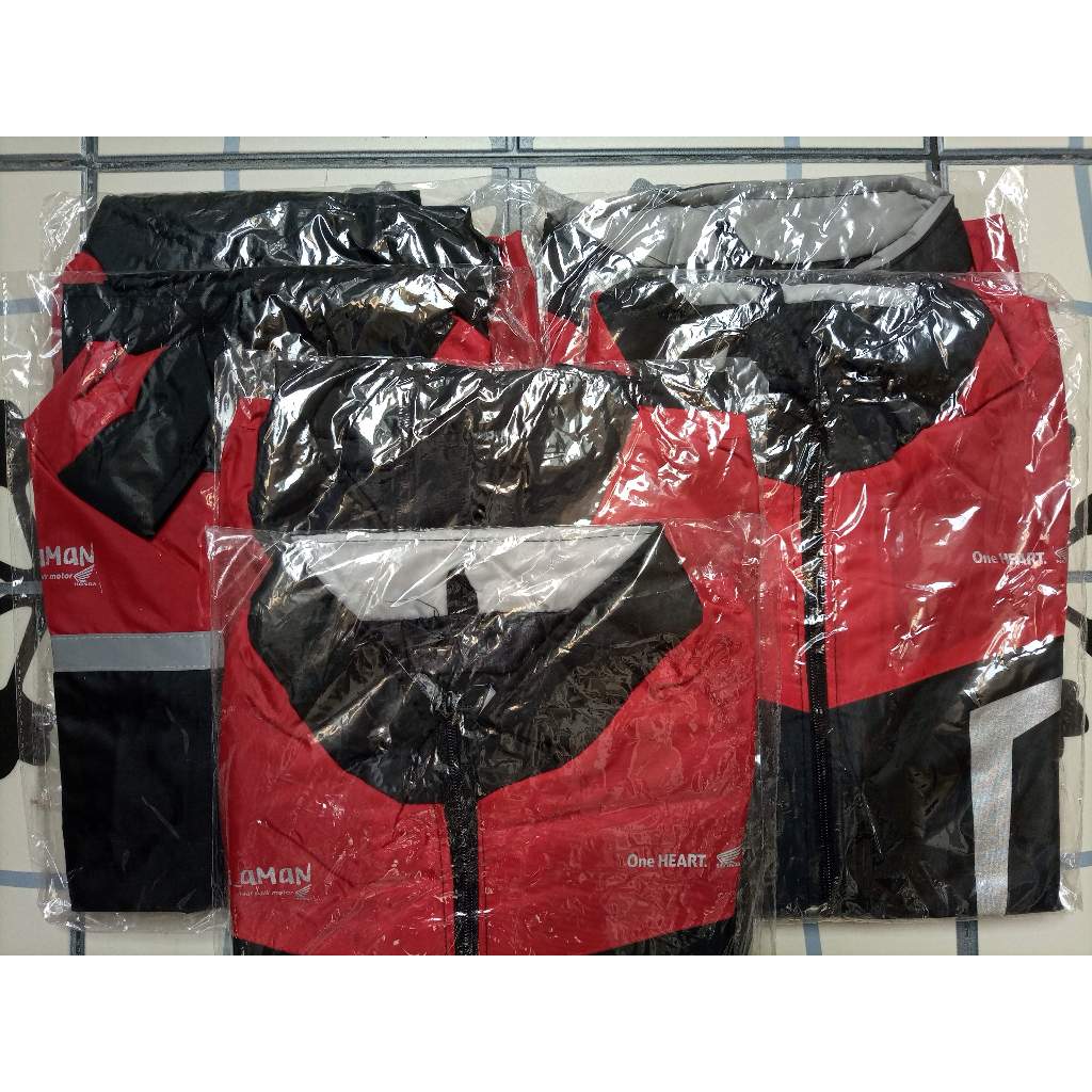 jaket honda parasit original ahm jaket motor honda