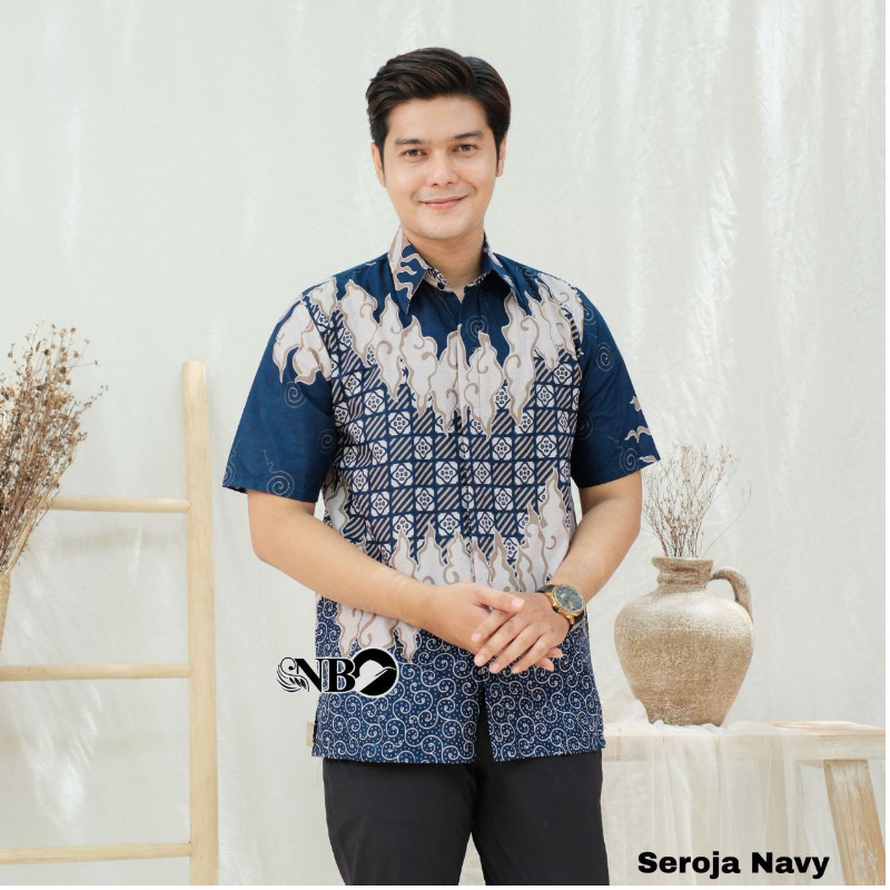 KEMEJA BATIK PRIA DEWASA TERMURAH LENGAN PENDEK HEM ATASAN MODERN BAJU BATIK LENGAN PENDEK PRIA KANT