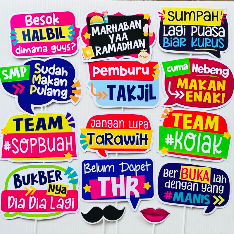 BUKBER TAKJIL RAMADHAN PROPS PHOTOBOOTH PUASA