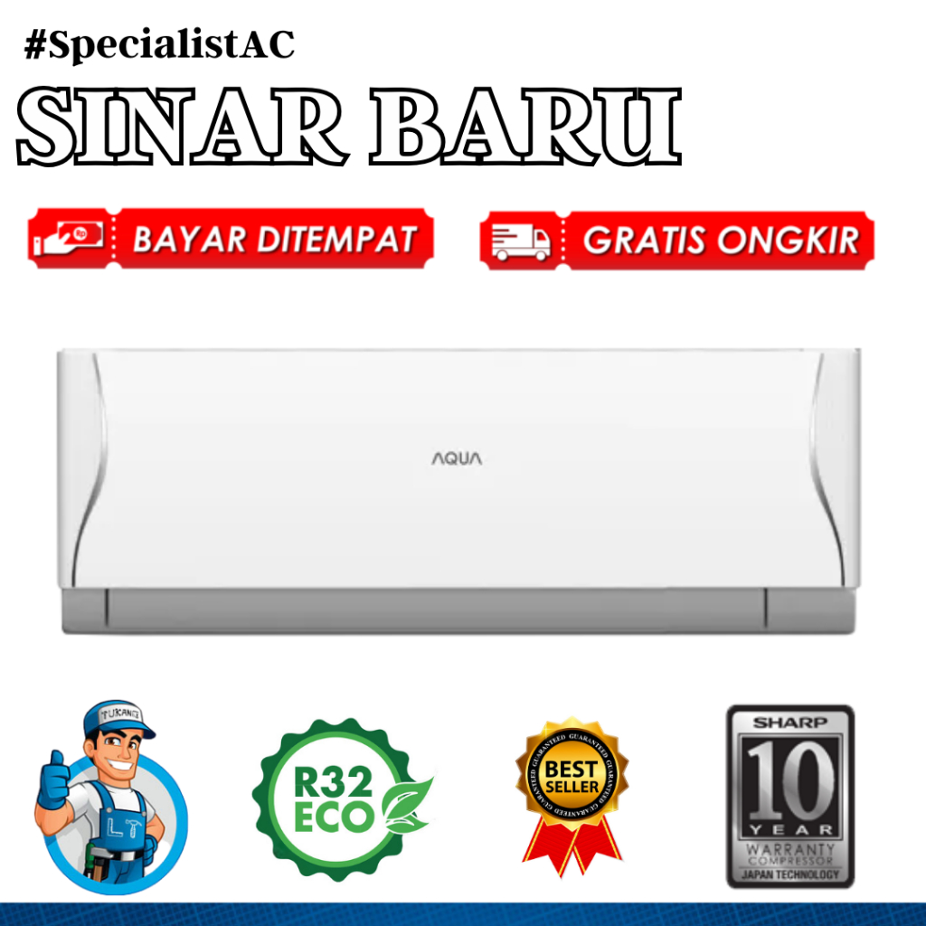 AC AQUA 1 PK STANDAR  - AQA 09FQDL- R32 + PASANG