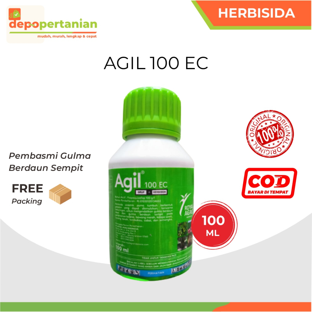 Depo Pertanian - Agil Herbisida 100 ml Obat Pembasmi Gulma Rumput Berdaun Sempit AGIL 100 EC