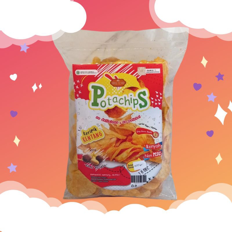 

Snack Keripik Kentang Potachips Kiloan [ 500gr ]