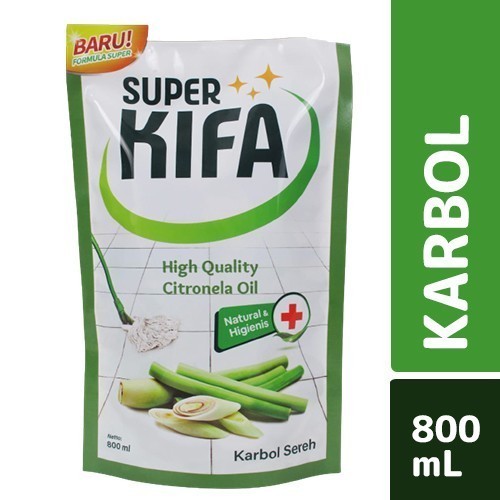 SUPER KIFA KARBOL SEREH POUCH 800ML