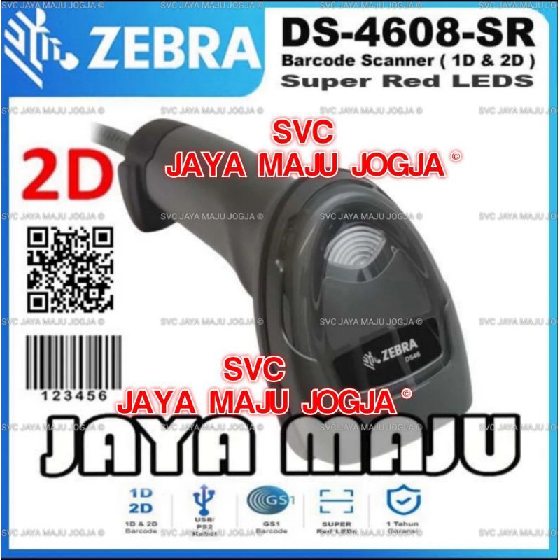 ZEBRA  DS 4608 SR  -  PS2 // SERIAL // USB  -  2D 1D  ||  BARCODE SCANNER HANDHELD - IMAGER  ||  DS4