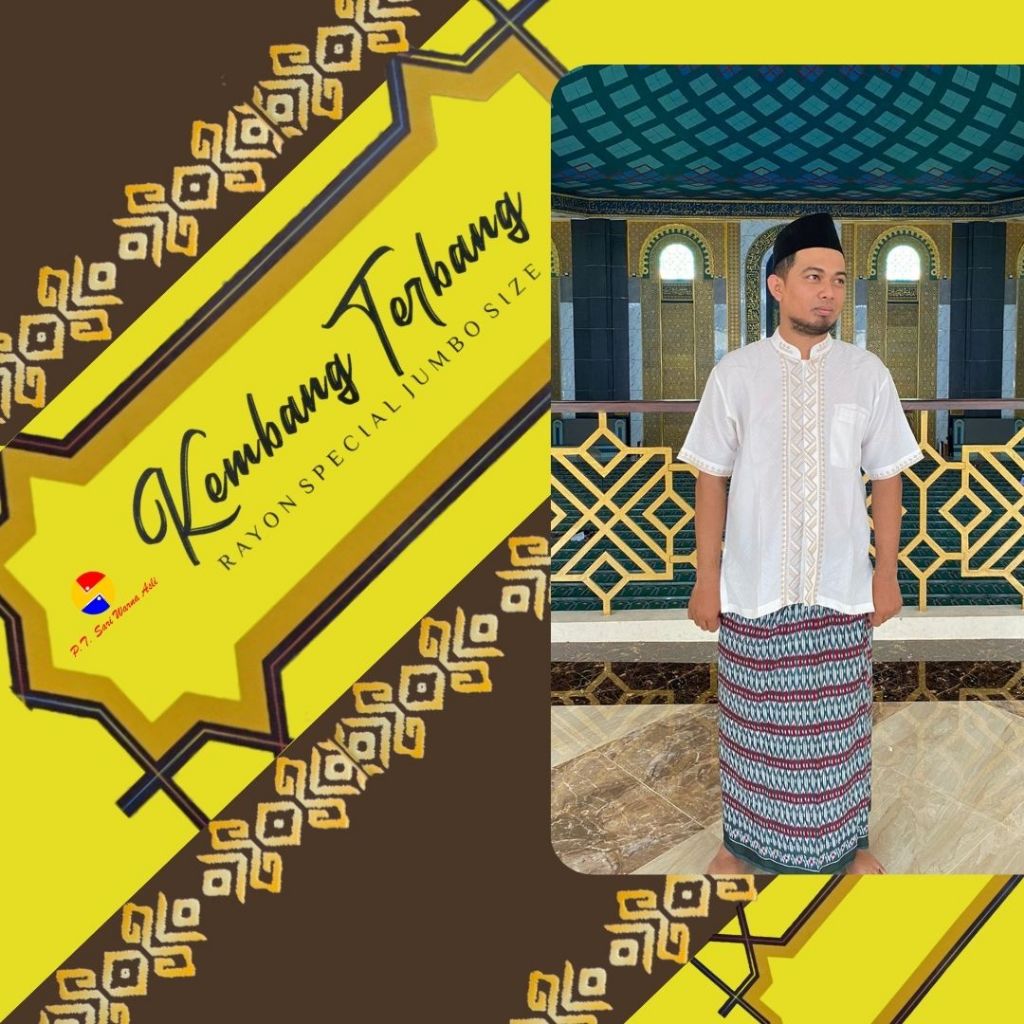 SARUNG GOYOR RAYON JUMBO EXPORT TIMUR TENGAH SWA (1601474) - KEMBANG TERBANG