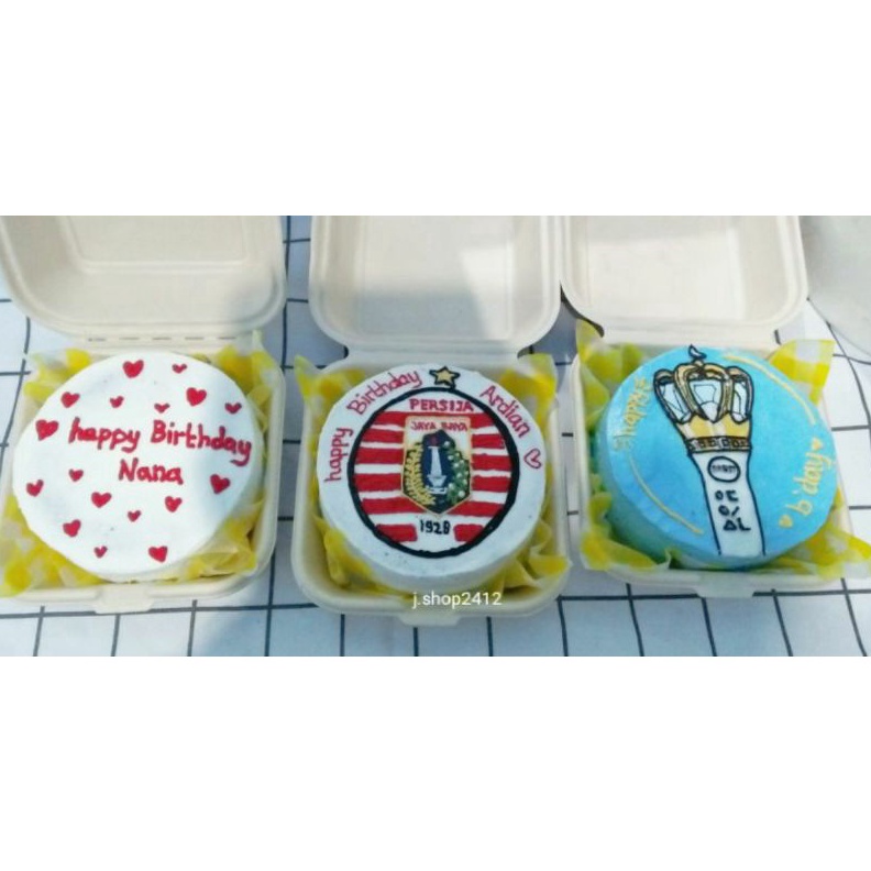 

1212 sale D12cm Bento cake bagasse box jakarta Custom birthday cake Korean cake Baca Deskripsi murah