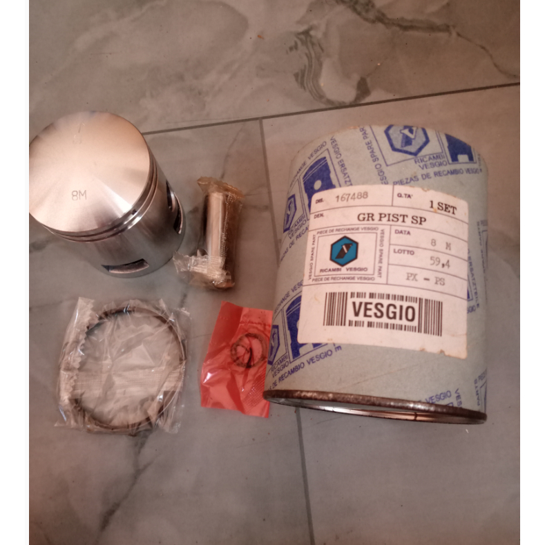 seher piston set ring tebal vesgio 8 m untuk vespa ps px