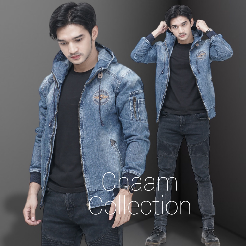 Terlaris CODJaket Jeans Denim KuplukJaket Casual PriaJaket Denim Pria Jaket Bomber Jeans Topi