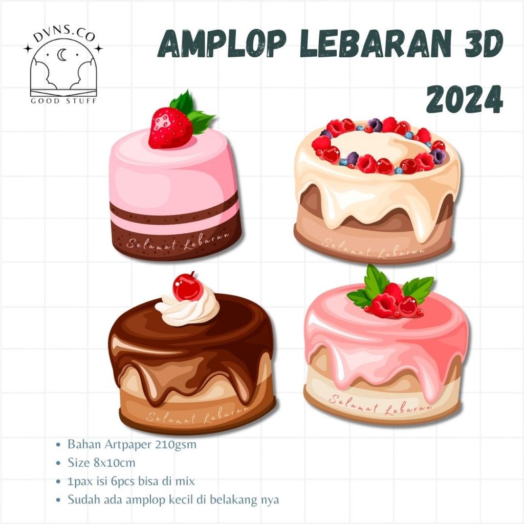 

Amplop Lebaran 3D Kue Lebaran Series Lucu Unik | Amplop Kue Lebaran | Amplop Lucu | Amplop Karakter