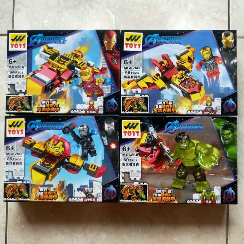 mainan balok susun edukatif brick super heroes assemble MG 626 superhero