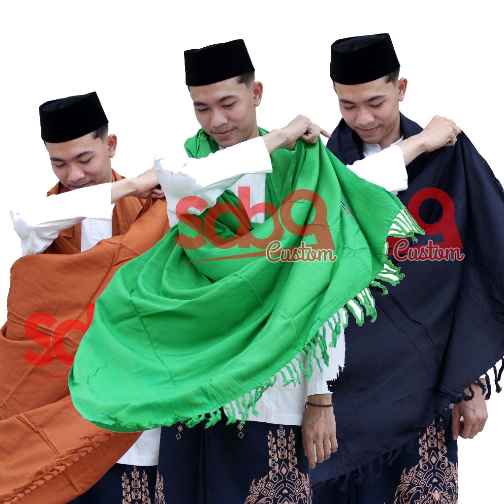 Sorban Rida Hitam Polos Panjang Rida Rayon Surban Habib Kashmiri Polos
