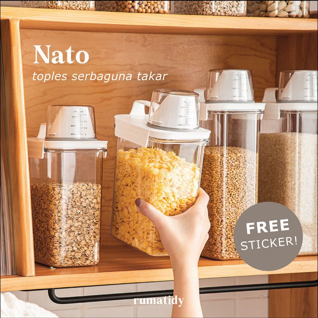 AG RUMATIDYNATO Toples Cereal Wadah Minyak Goreng 2 Liter Deterjen Serbaguna Makanan PET Food Box