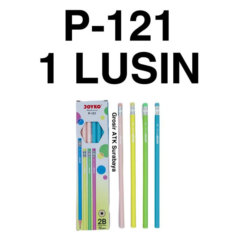 

( DAPAT 1 LUSIN ) Pensil / Pencil 2B Joyko PASTEL P-121 / P 121