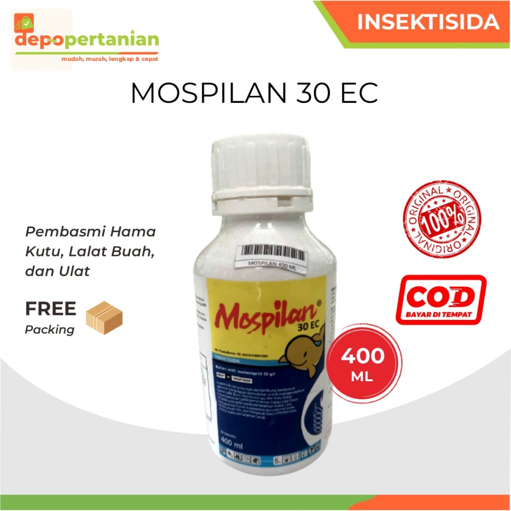 Depo Pertanian - Insektisida Mospilan 30EC 400ml Asetamiprid Obat Hama Kutu Daun Lalat Buah dan Ulat