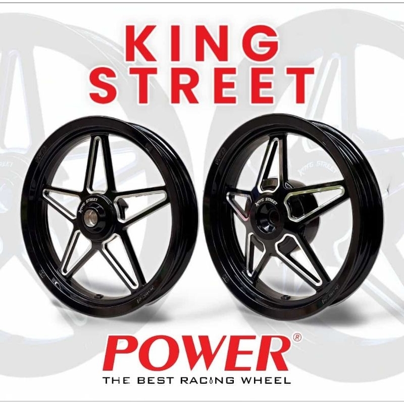 velg racing mio m3, mio soul gt 125, mio z, fino 125 merk power type king street