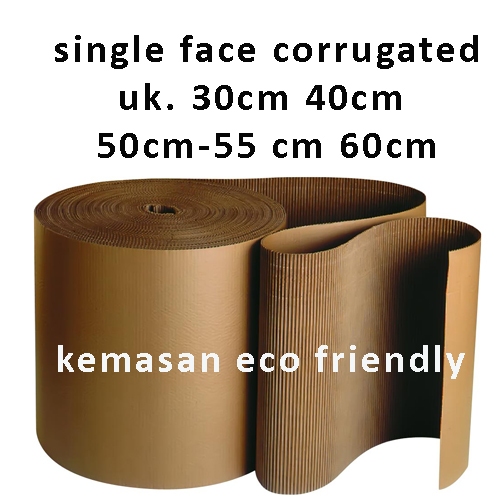 

Karton Lembaran Polos Single Face 1 ROLL Uk. Lebar 30cm 40cm / 50cm-55 cm 60cm