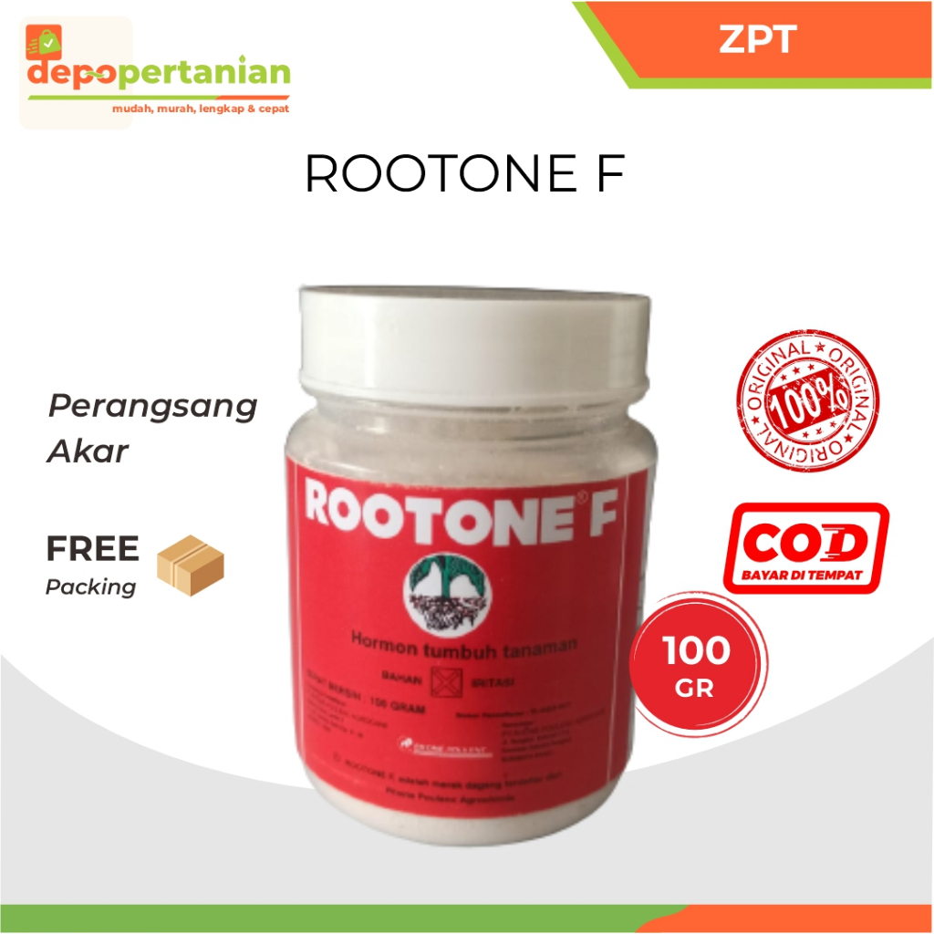 Depo Pertanian - ZPT Rootone F 100 gr Original Perangsang Akar Tanman Stek Cangkok Zat Pengatur Tumb