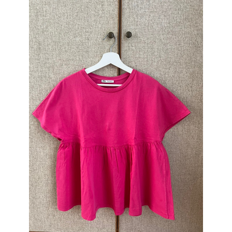 blouse kaos zara women pink