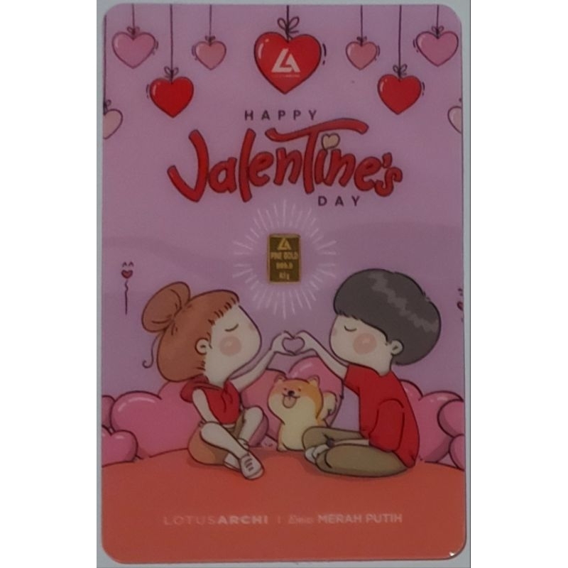 Logam Mulia Lotus Archi 0.1 Gram Happy Valentine's Day