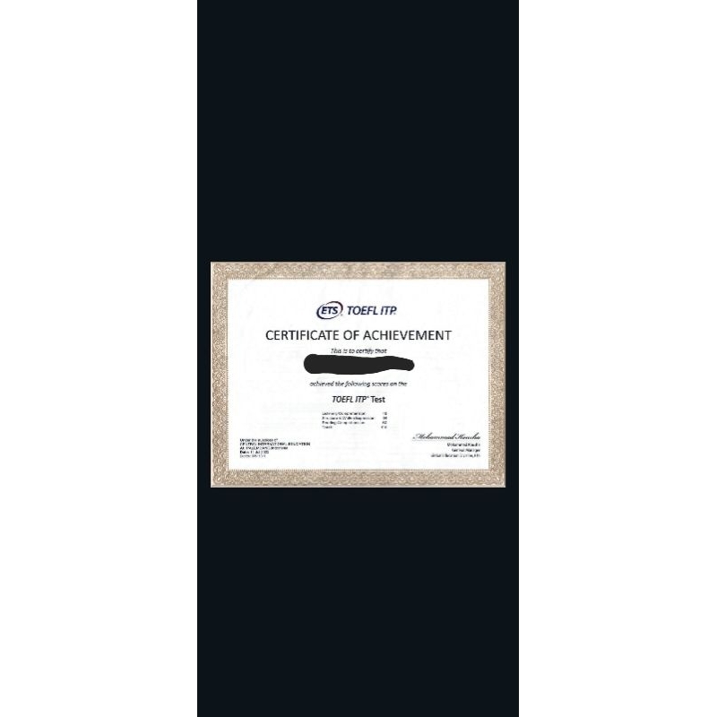 

sertifikat toefl untuk cpns