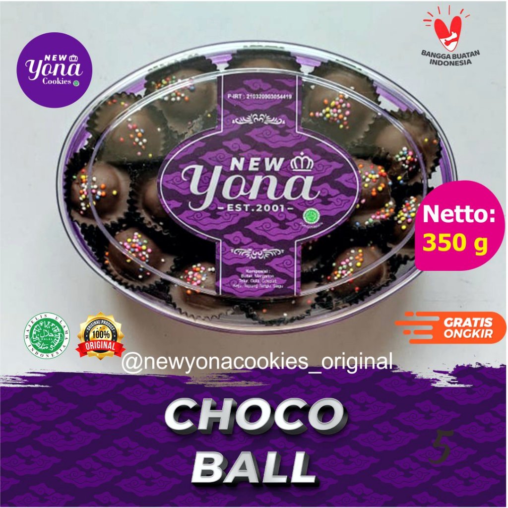

[Ready] Kue Kering Lebaran New Yona Cookies - Choco Ball