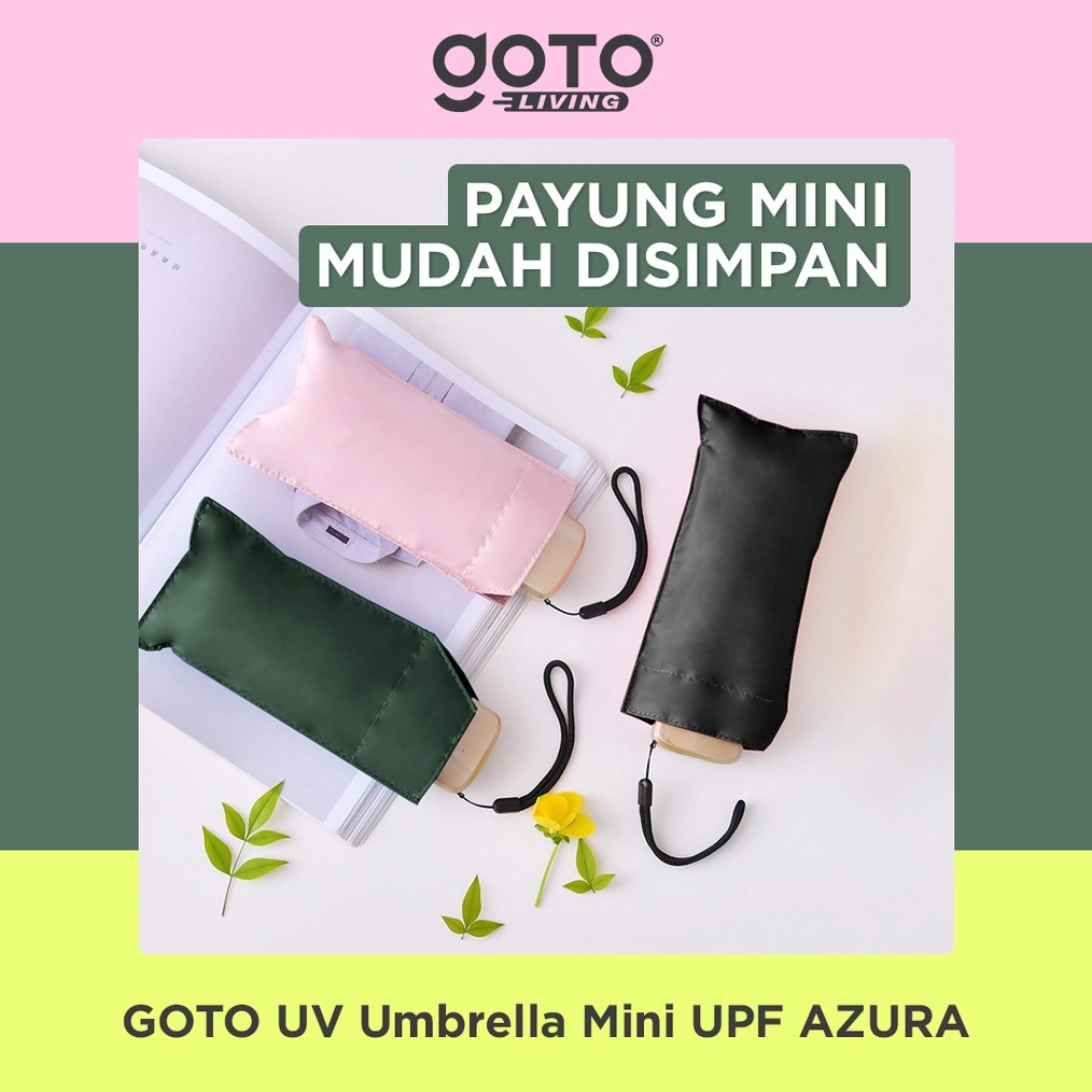 1212 Brand Goto Azura Payung Kecil Lipat Mini Travel UPF 5 Umbrella Anti UV grosir