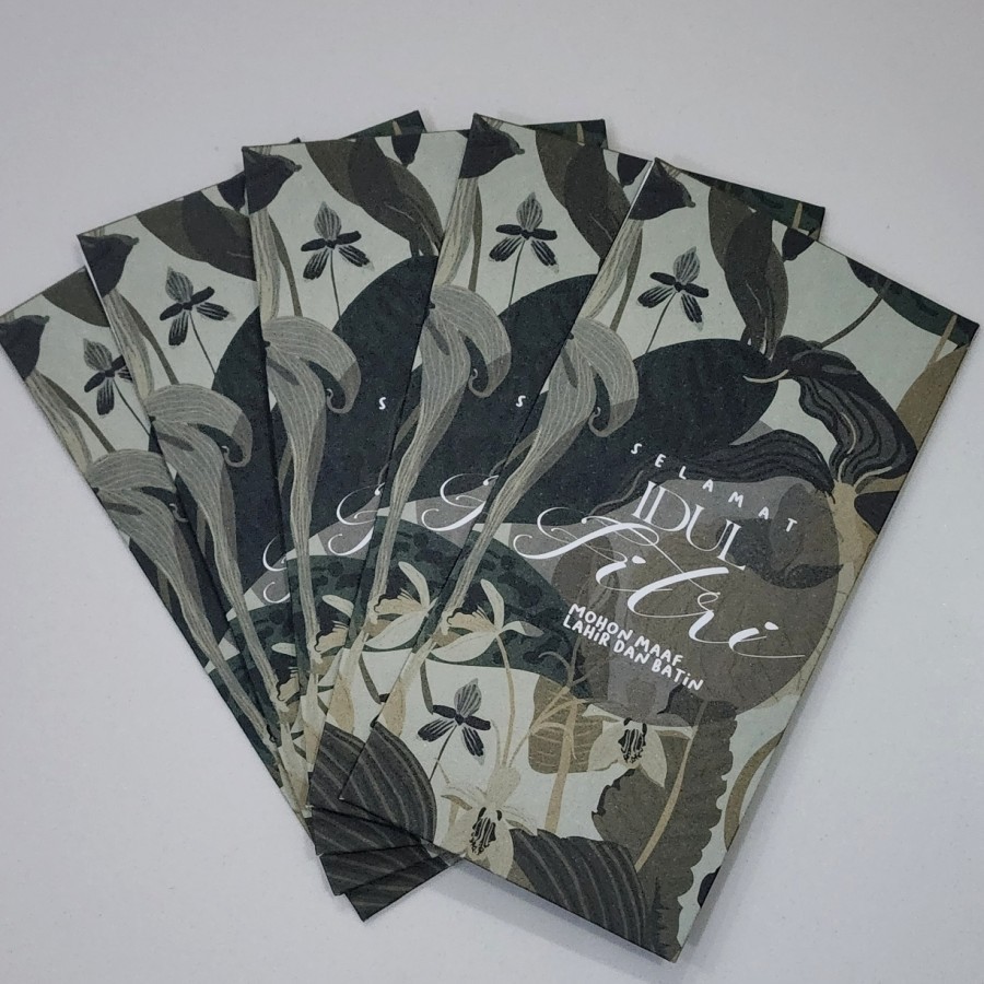 

Amplop lebaran idul fitri tebal isi 5 uang dilipat hutan G33