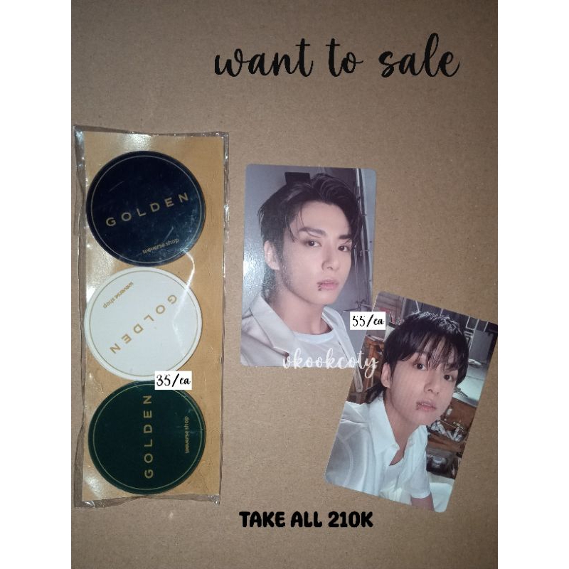 [READY] pc / photocard official golden jungkook rpc griptok pob